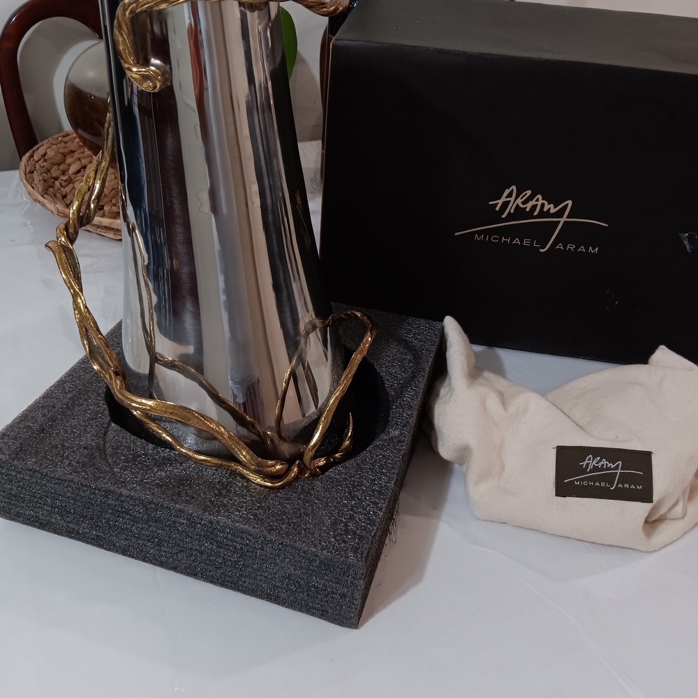 Michael Aram Silver and Gold Vase. NWOT